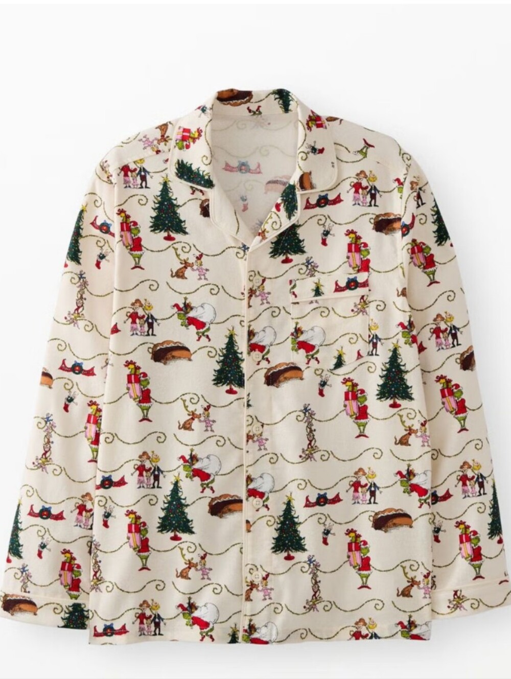 Top & Bottoms Hanna Andersson Unisex Adults Grinch Flannel PJs